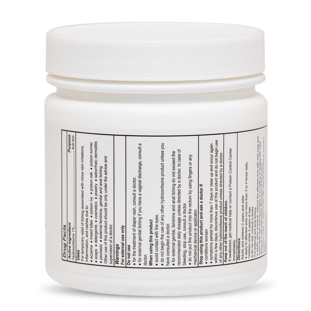 Globe 1% Hydrocortisone Cream Bulk 16 Oz Maximum Strength Itch Relief for Eczema, Dermatitis, Rashes, Mosquito Bites