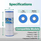 PA81 Pool Filter Replaces Hayward C580E, CX580XRE, Ultral-A3, Unicel C-7483, Hayward SwimClear C3020, C3025, C3030, Filbur FC-1225, FC-6425,4 X 81 sq. ft. Filter Cartridge,L x OD: 19 5/8"x 7"4 Pack