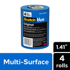 ScotchBlue Painter's Tape, Multi-Use, 1.41-Inch by 60-Yard, 4-Roll