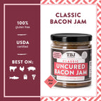 TBJ Gourmet Classic Bacon Jam - Bacon Top Ingredient - Premium Spread No Preservatives