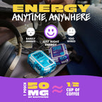 MOJO Energy 50mg Caffeine Pouches, Peach Watermelon, 15 Pouches, 5-Pack