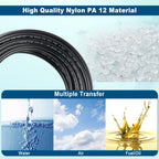 Boeray 35FT 3/8 DOT Air Line SAE J844 PA12 Nylon Air Hose with Cutter 3/8” OD Pneumatic Tubing DOT Approved 3/8 Air Brake Hose for Air Suspension Kit Truck Trailer Brake System & Fluid Transfer 11m