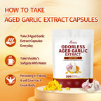 VivoNu Aged Garlic Extract Capsules, 10500mg Odorless Garlic Supplements with Magnesium, Chromium, B1 & B9, Supports Immune Health & Heart Function| 2 Years Matured | 300 Softgels