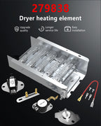 UPGRADE 279838 Dryer Heating Element for Whirlpool Wed4815ew1 Maytag Centennial Medc215ew1 Kenmore 70 80 Series Model 110 Amana Ned4655ew1 Roper Admiral, Replaces W10724237 2406026 3403585 3398064