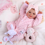 BABESIDE Reborn Baby Dolls Silicone Full Body Sunny - 17 Inch Cute Soft Realistic Baby Doll Poseable Smiling Real Life Baby Dolls with Complete Accessories for 3+ Years Old Gifts, Pretend Play