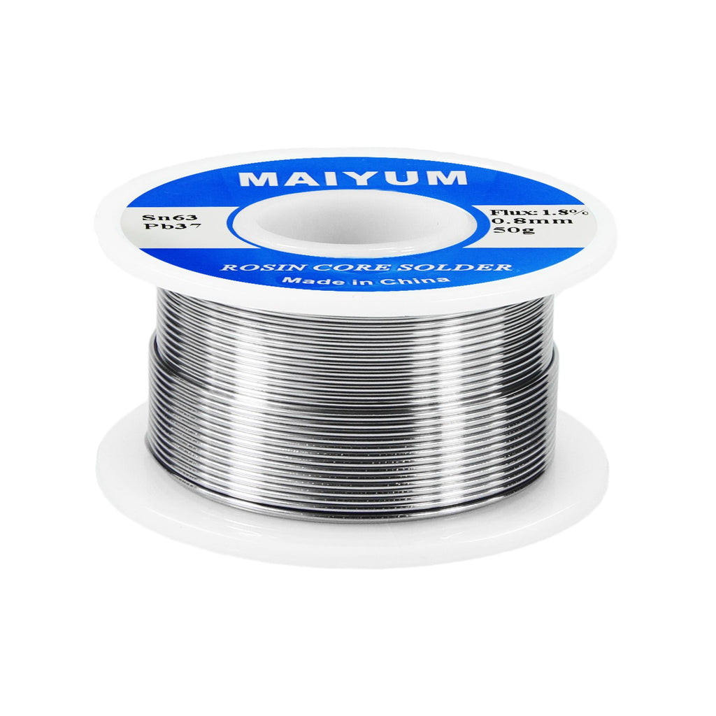 MAIYUM 63-37 Rosin Core Solder Wire 0.8mm 50g Tin Lead Electrical Soldering
