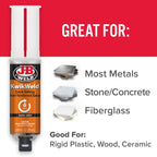 J-B Weld 6 Minute Set Epoxy KwikWeld, High Strength, Waterproof, 2 Pack, Dark Grey, 50176-2