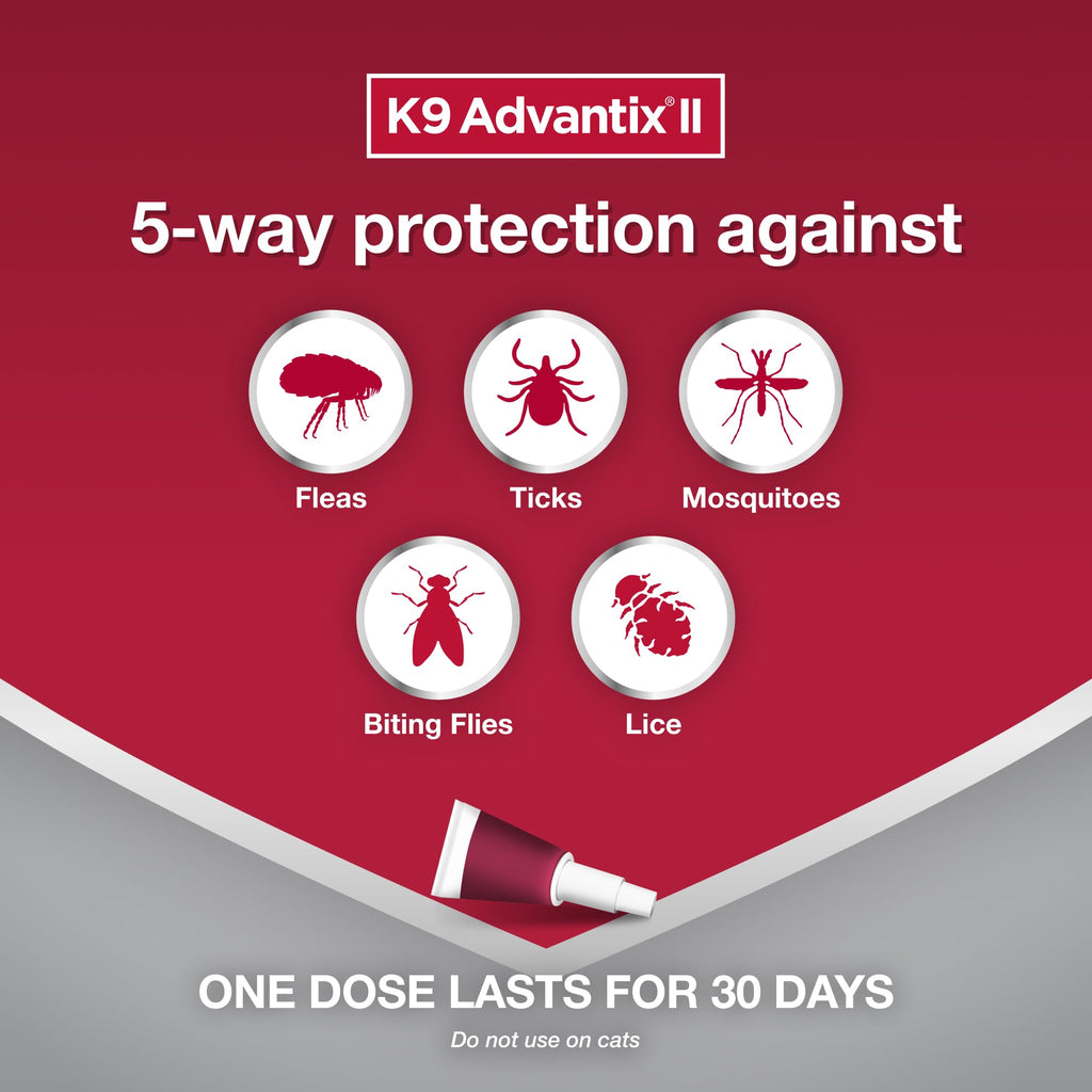 K9 Advantix II Flea & Tick Topical for Large Dogs 21–55 lbs., 1ct