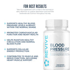 Revive MD Blood Pressure Support Supplement - Supports Heart and Circulatory Health, Energy & Daily Wellness - Magnesium, Potassium, Folic Acid & Garlic Formula (180 Vegetarian Capsules, 60 Servings)