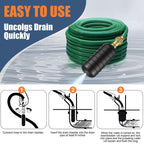 Fosenlion 3 Pcs Drain Bladder Kit, Drain Cleaning Bladder Fits 1" to 6" Pipes, Rubber Drain Bladder Unclogger for Bathroom Sinks, Showers, Swimming Pool Drains, Kitchen Sinks and Main Drains