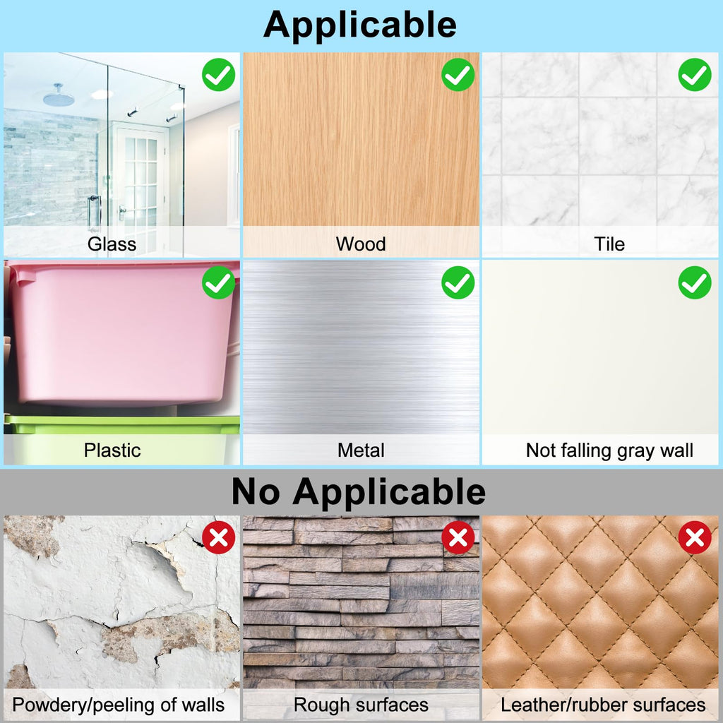 Vivinin 30 Pack Clear Reusable Adhesive Wall Hooks - 33lb(Max) No Damage Waterproof Oilproof for Bathroom, Home, Kitchen, Office and Outdoor