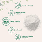 Micro Ingredients Organic MCT Oil Powder with Prebiotic Fiber,1 Pound (16 Ounce) | C8 MCT Oil for Coffee Creamer | No GMOs, Keto Diet, Vegan