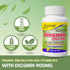 Arymar Diosmin Plus 900, Circulatory System Support (60 Capsules/Pack of 1) (120 Capsules)