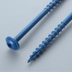 BNUOK Pocket Hole Screws 1 Inch, 300Pcs, Anti-Rust Blue Coated Pocket Screws #8 x 1, Exterior Wood Screws, Coarse Thread, Washer Head Square Drive, Self-Tapping Tip, with Drive Bit