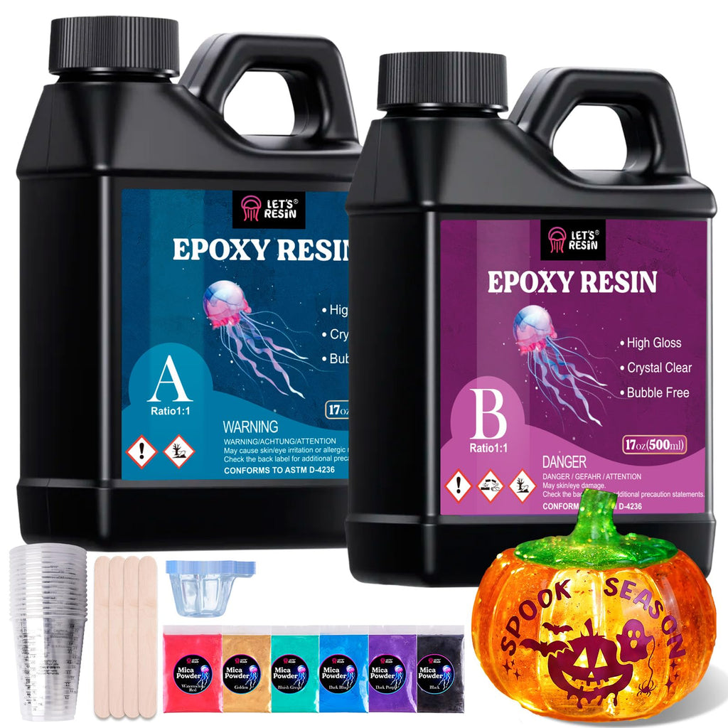 LET'S RESIN 34oz Crystal Clear Epoxy Resin, Casting Resin for Beginners