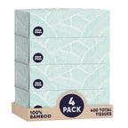 Save Trees Bamboo Facial Tissues - 12 Boxes of Eco-Friendly, 3-Ply Hypoallergenic Tissues, 90 Sheets per Box, FSC Certified, Plastic-Free Packaging, Soft & Gentle for Home Use