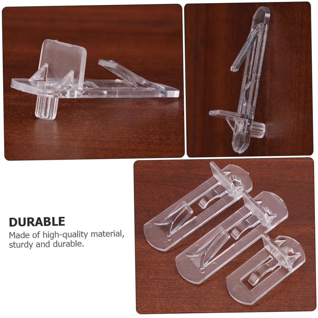 NULYLU 30pcs Plastic Shelf Support Pegs for Furniture Easy to Install Locking Shelf Pins for Cabinets Bookcases and Closets Sturdy and Clips