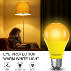 mfxmf Sleep Light Bulb 4 Pack Dimmable A19 9W 1800K Warm Light Bulbs