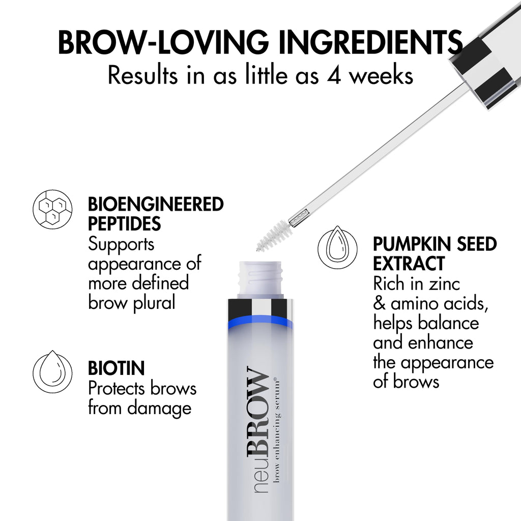 neuBROW Brow Enhancing Serum by Skin Research Laboratories - 3.6 mL Eye Brow Serum for Defined, Fuller & Thicker-Looking Hair Brows - Advanced Formula Promotes Natural & Healthy Appearance of Brows