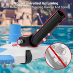 Enhanced Pool Vacuum Head with Direction-Control Swivel Handle, Stable-Maintain Spring, Vinyl Pool Vac with Wheels, Side Brush and Bottom Brush for Inground & Above Ground Pools