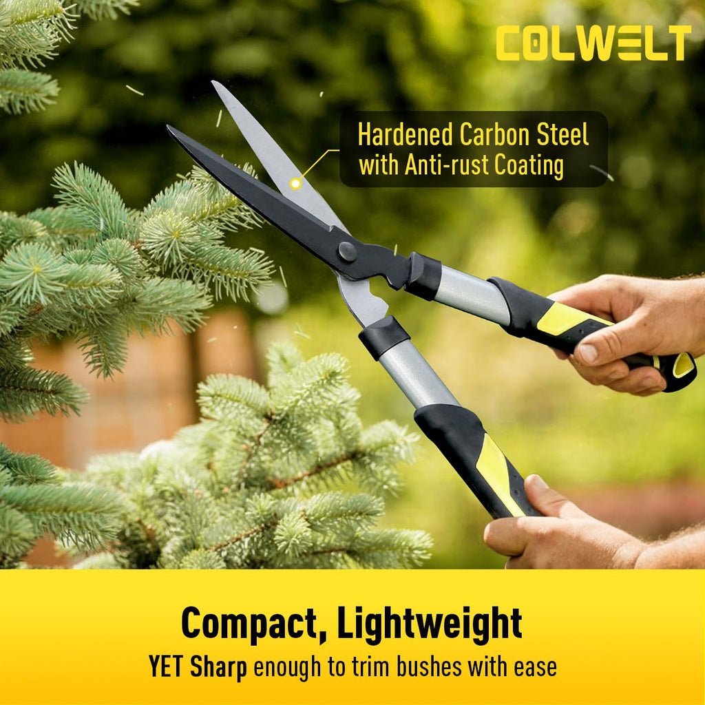 Colwelt Garden Shears Set 3Pc, 17’’ Hedge Shears Loppers for Gardening Tool