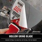8" Soft-Grip Stainless Steel Drywall Joint Knife - LEVEL5 | Pro-Grade | Comfortable Finishing Hand Tool | Metal Hammer End | Sheetrock Gyprock Plasterboard Mud | 5-144