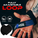 BEAST RAGE Lifting Wrist Straps for Weightlifting, Straps Gym Grip Power Workouts Lifting Straps Padded Cotton Men Women Wrap Lift, Deadlift Bodybuilding Weight Lifting Exercise Straps (Blue Silicone)