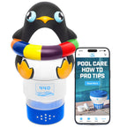 440 Pool Chlorine Floater Dispenser, Fits Up to 3 Pieces of 3-Inch Chlorine Tabs, Adjustable Flow, Control, Heavy-Duty Plastic - Suitable for Small & Large Pools - 8 Ounces | Cartoon Penguin