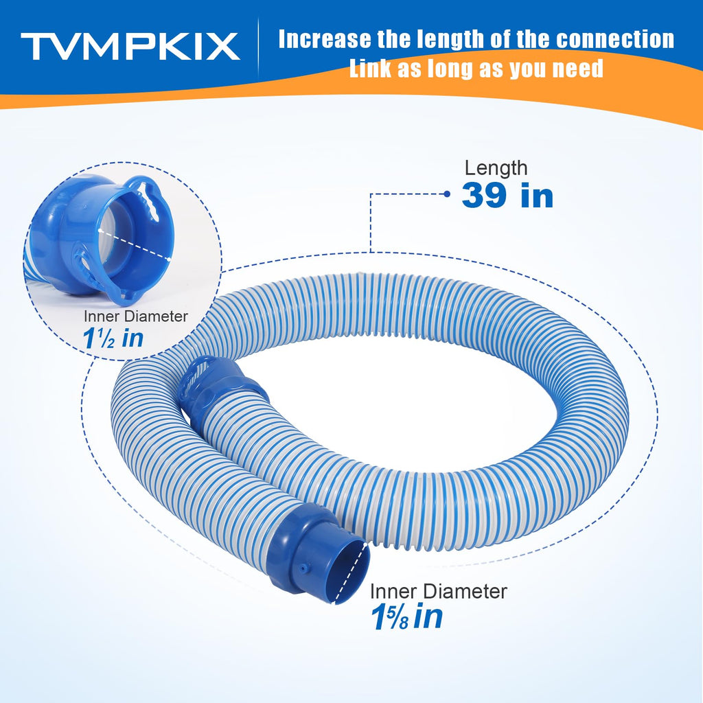 Pool Cleaner Hose for Zodiac MX6 MX8 Replacement Parts, 39 Inch R0527700 Twist Lock Pool Vacuum Hose,One Year Warranty (4pack)