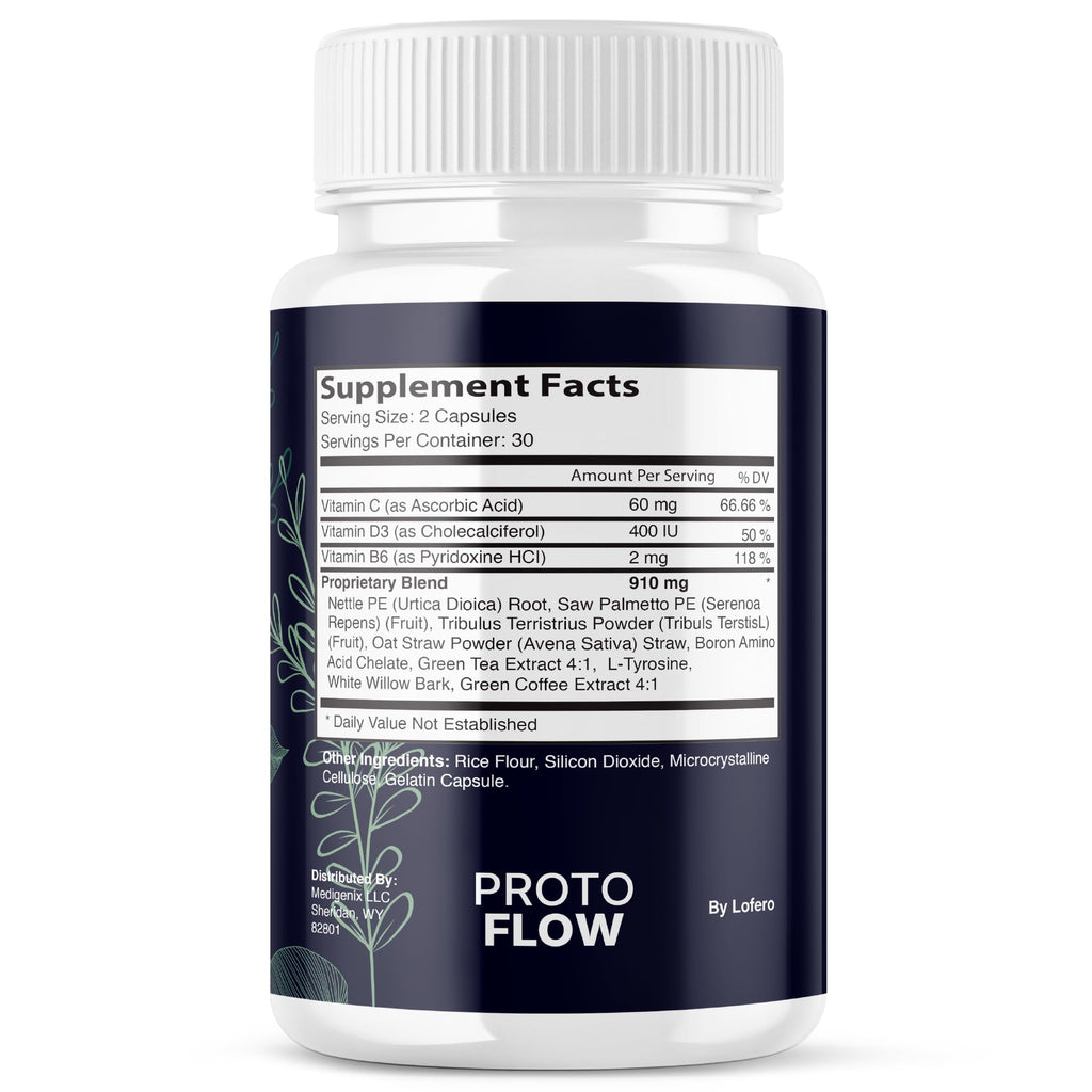 ProtoFlow Capsules, Proto Flow Supplement for Men with Advanced Maximum Strength, Premium Wellness Prostate Health Formula for Urinary Function, Comfort & Balance, Natural Ingredients Reviews (60ct)