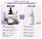 Kitly Calm Cat Calming Drops for Cats, with Valerian, Ashwagandha, L-Theanine, Helps to Manage Stress & Anxiety, Improving Sleep Quality, Help Curb Destructive Behavior, Rapid Absorption, 2floz