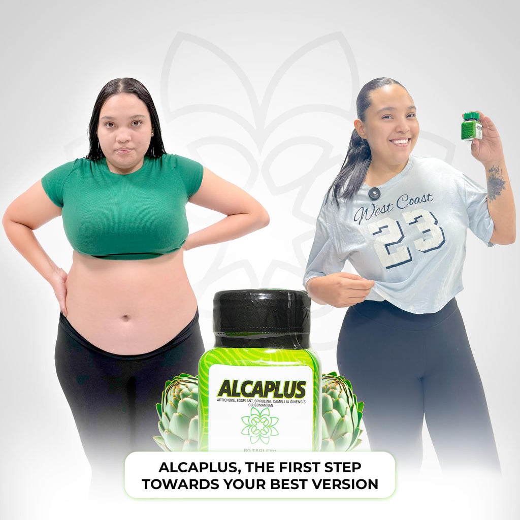 Alcaplus Original Natural Weight Loss Pills for Women Detoxifying and Controlling Appetite, Herbal Supplement with Artichoke, Eggplant, Spirulina, Green Tea, and Glucomannan Lose Weight Fast for Woman
