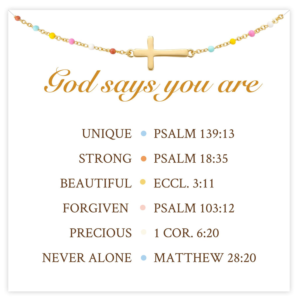 S925 Cross Bracelet for Women, 18K Gold Greeting Card Womens Cross Bracelet