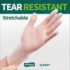 Supmedic Vinyl Disposable Exam Gloves, Clear 4 Mil Powder-Free Latex-Free Medical Food-Safe Cooking Cleaning Glove, 1000 Pcs (Medium)