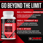 2400mg Fadogia Agrestis Tongkat Ali Supplements - Third Party Tested - 1400mg Fadogia Agrestis & 1000mg Tongkat Ali, Maximum Strength, Muscle Mass & Athletic Performance, 4 Packs