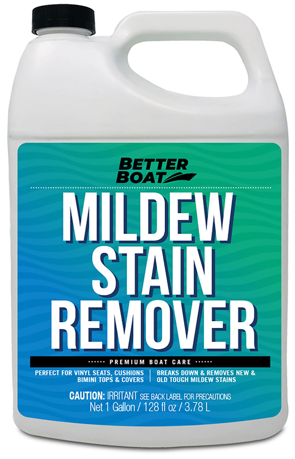 Better Boat Mold and Mildew Stain Remover 1 Gallon for Fabric Vinyl Tile Grout, Removes Mold Stains on Boat Seats Bathroom Shower Patio Furniture Carpet Canvas