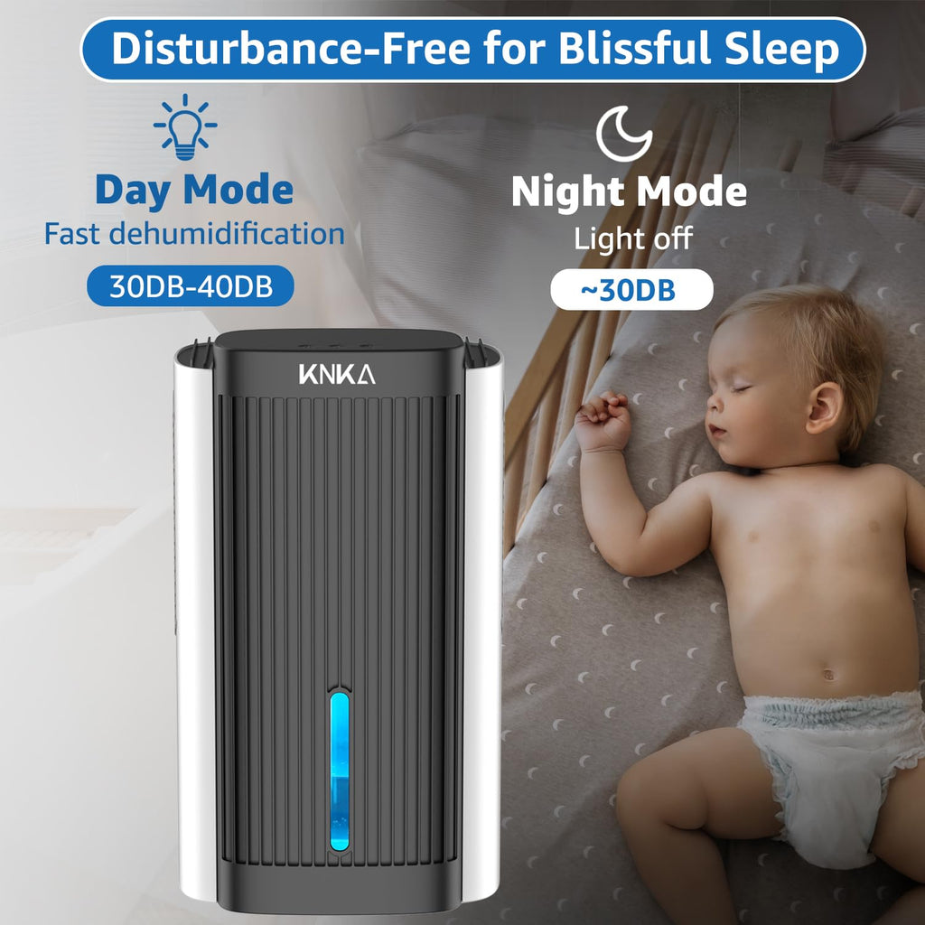 Dehumidifier,95 OZ Water Tank, (1000 sq. ft) Quiet Dehumidifier for Basement, Bathroom, RV, Closet, Bedroom with Auto Shut Off, Sleep Mode,7 Colors LED Light, Dehumidifiers for Home, White