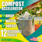 GREEN PIG Compost Accelerator Converts Yard Waste to Fertile Humus in 30 Days and Helps Control Odors Associated with Compost Piles, 1 Bag (12 Dissolvable Packets)