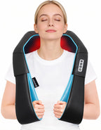 Mo Cuishle Shiatsu Back Neck & Shoulder Massager with Heat, Gifts (Black)