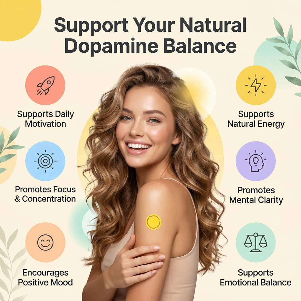 Woertru Dopamine Patches Extra Strength – 90 Count Plant-Based Vegan Mood Balance Patch for Men & Women – Supports Dopamine & Serotonin Balance – 3 Months Supply