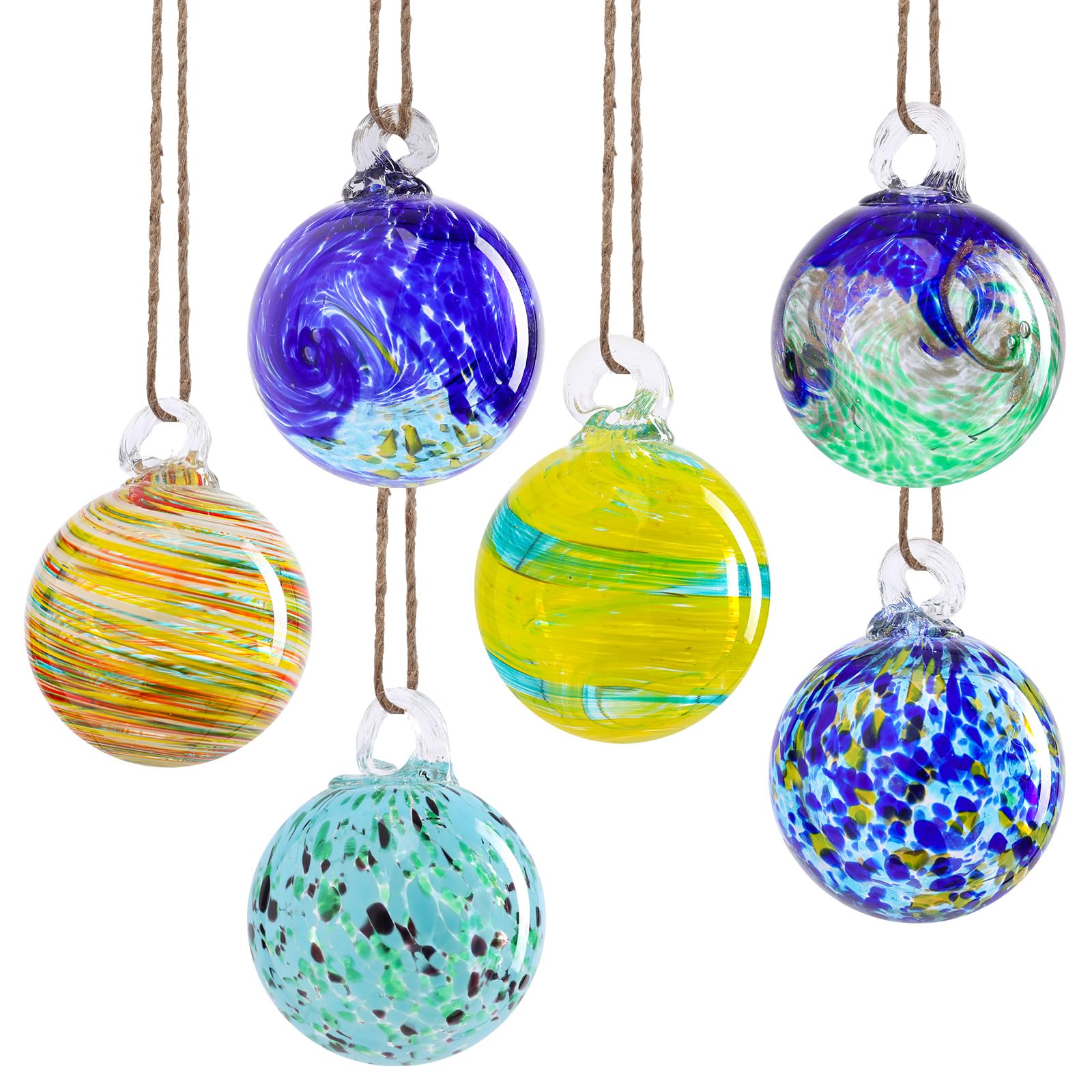 VCUTEKA Hanging Garden Gazing Ball, Glass Witch Ball for Outdoor Decor, 3"