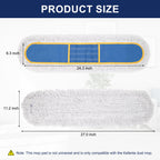 KeFanta 24" Commercial Dust Mop Replacement Heads,3 Pack Reusable Industrial Dust Mop Pads, Washable Cotton Dust Mop Refill for Floor Cleaning & Janitorial Supplies,Only Fits:B0D7MKSZ8N,B0FHHPTZHQ