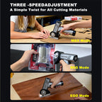 2026 Upgrade 4.2V Cordless Cutting Tool, Cardboard Cutter with LED Display, Brushless Motor, Cutting Tool Cut Trim Saw Flexible Blade, Electric Chop Saw for Fabric, Cardboard, Leather, Carpet-Orange