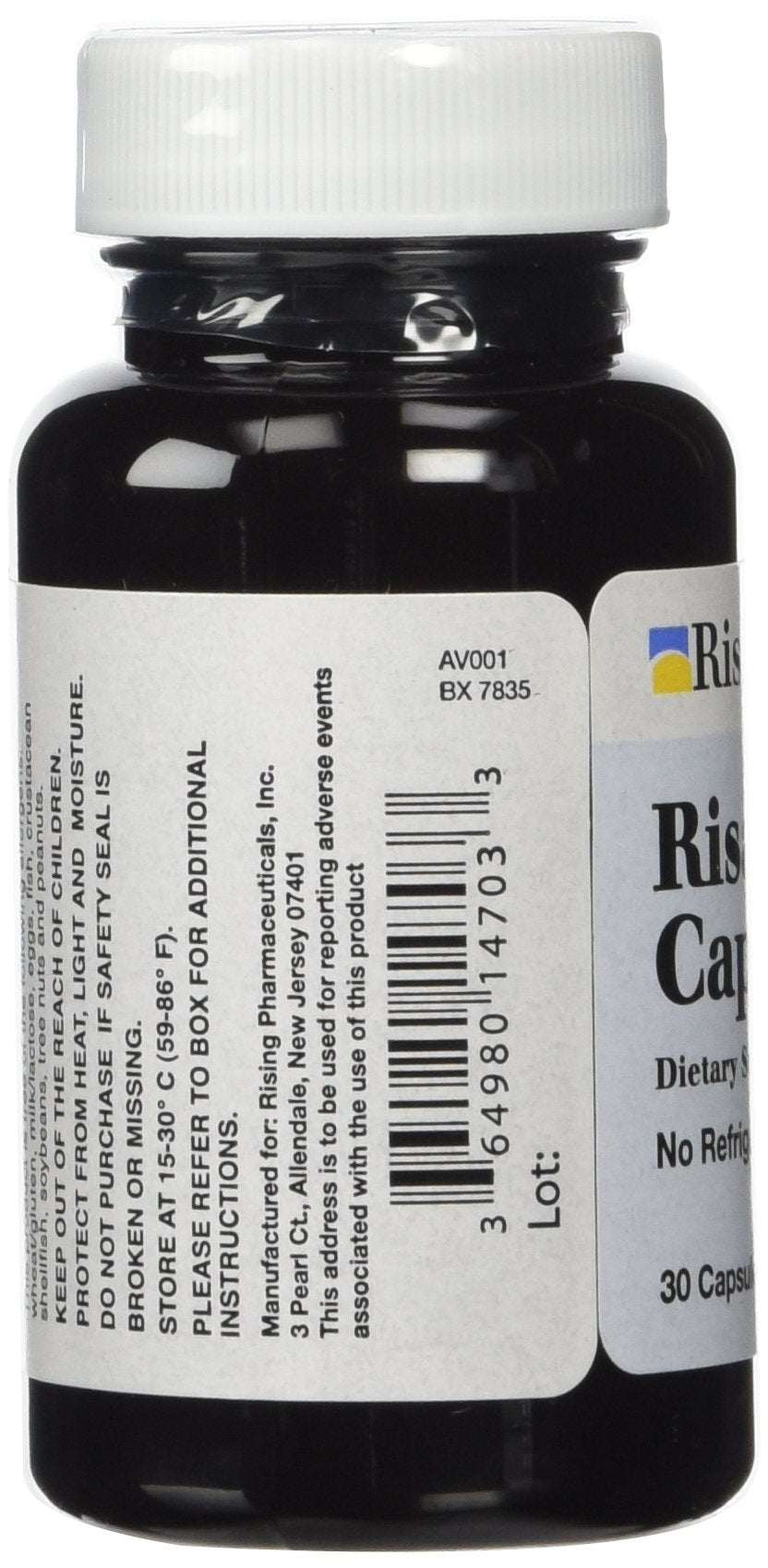 Risaquad Dietary Supplement Capsules, 230 mg, 30 capsules, 3 pack
