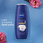 NIVEA Nourishing Care Body Wash with Nourishing Serum, Moisturizing Body Wash for Women, Enriched with Provitamin B5 and Vitamin E, 20 Fl Oz Bottle, Pack of 3