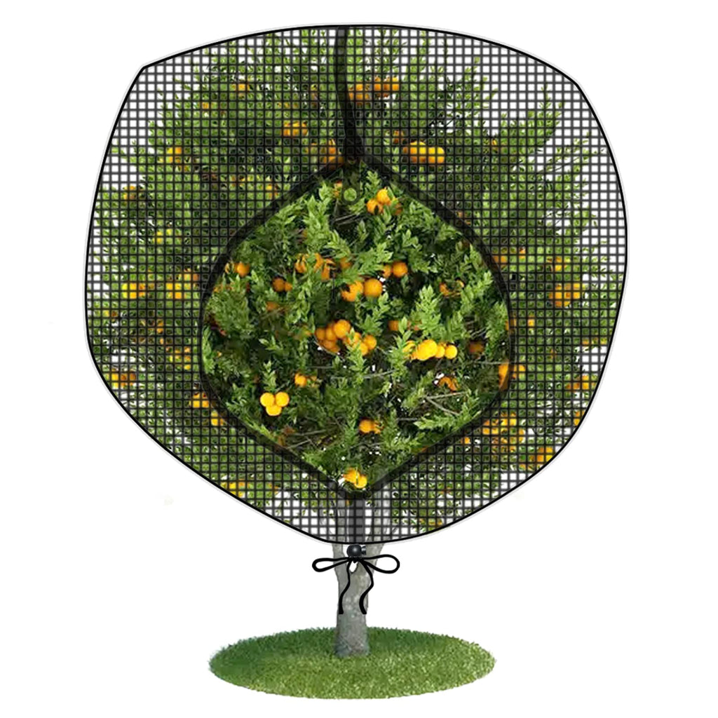 Fruit Tree Netting Covers with Zipper to Protect from Squirrels and Birds Large Netting for Fruit Trees Net Protection, Black, 71" x 75", 1 Pack