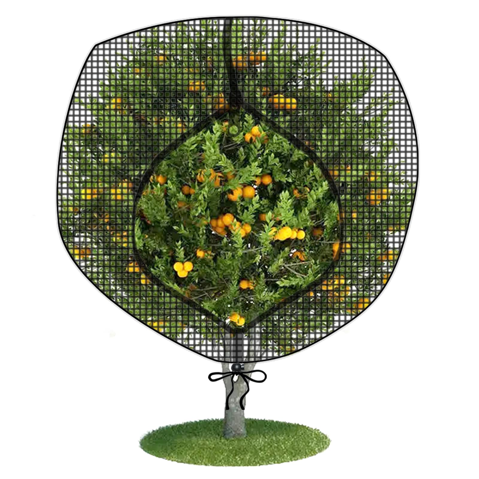 Fruit Tree Netting Covers with Zipper to Protect from Squirrels and Birds Large Netting for Fruit Trees Net Protection, Black, 71" x 75", 1 Pack