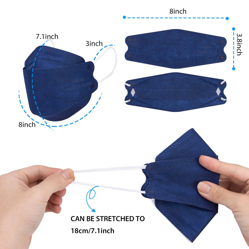 Borje KN95 Face Masks 50 Pack, Breathable Comfortable and Disposable KN95 Mask,Masks for Adults
