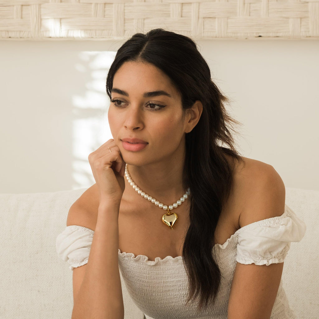 FAUTHENTICUTE Imitation Pearl Beaded Necklaces For Women