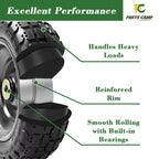 Parts Camp Replace Gorilla Cart Wheels 10" Flat-free Solid Tire and Wheel